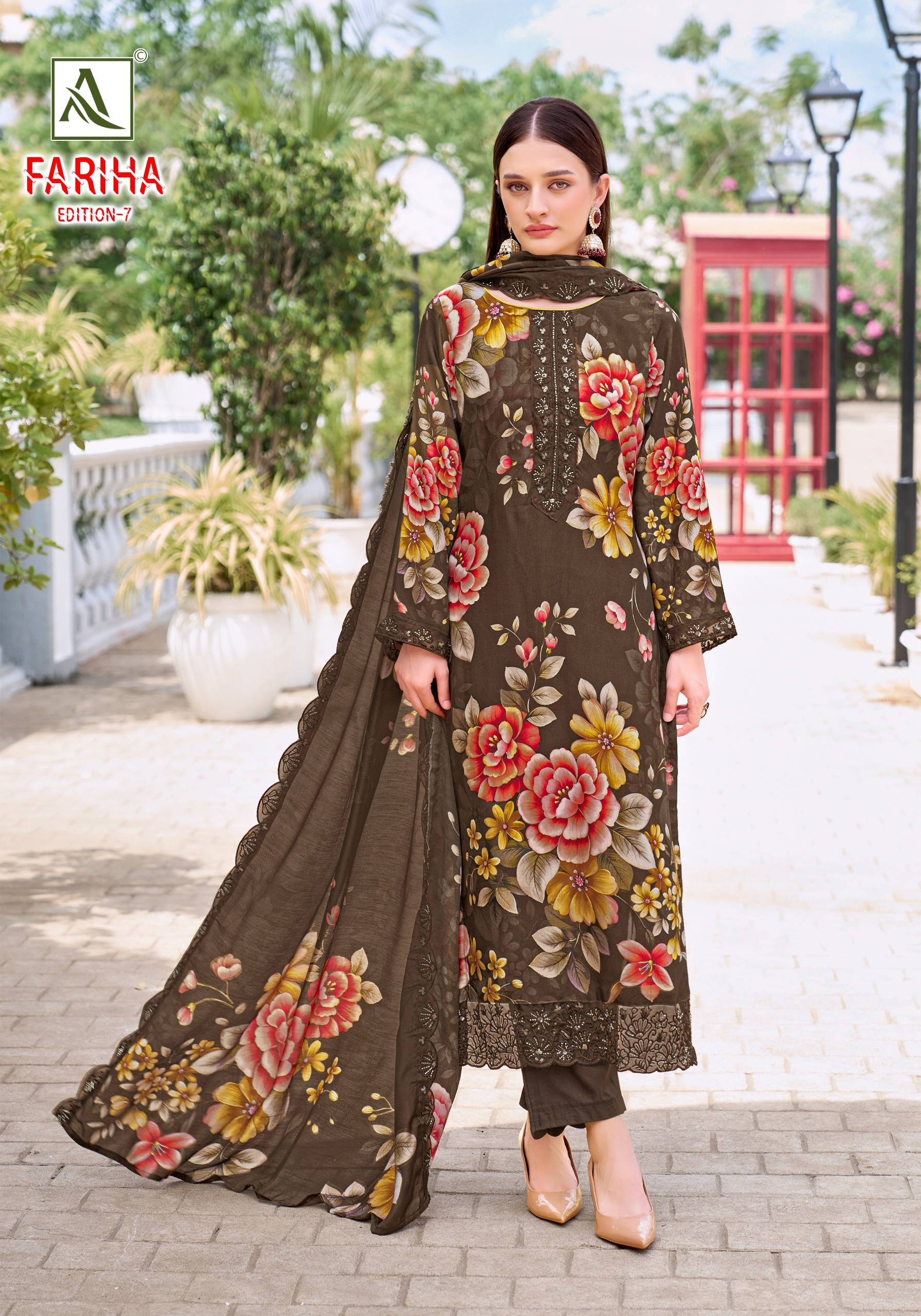 FARIHA 7 BY ALOK SUIT 01 To 08 Series Beautiful Festive Suits Stylish Colorful Fancy Casual Wear & Ethnic Wear Maslin Dresses At Wholesale Price